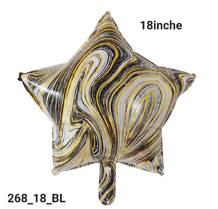 18 inch star-shaped colorful foil balloon