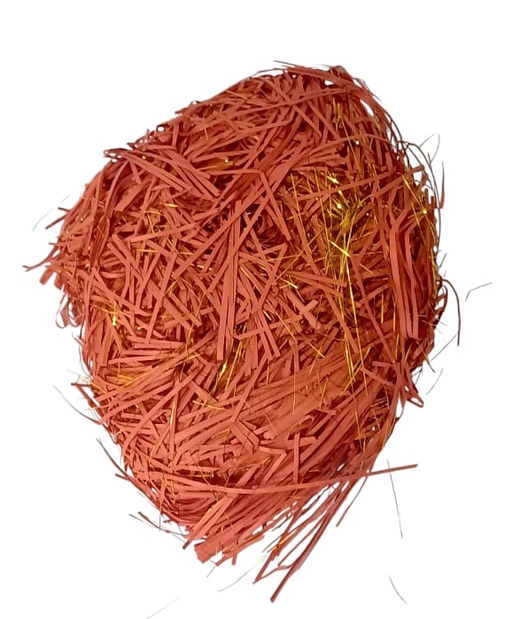 Shredded paper gift filler for filling gift boxes, gift baskets and bags, 100 grams