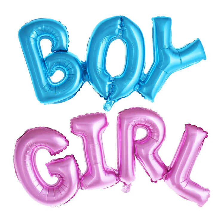 Boy or Girl? Premium Gender Reveal Hanging Decor Set 80+ pieces