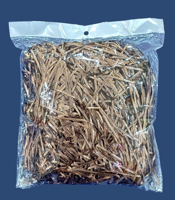 Shredded paper gift filler for filling gift boxes, gift baskets and bags, 100 grams