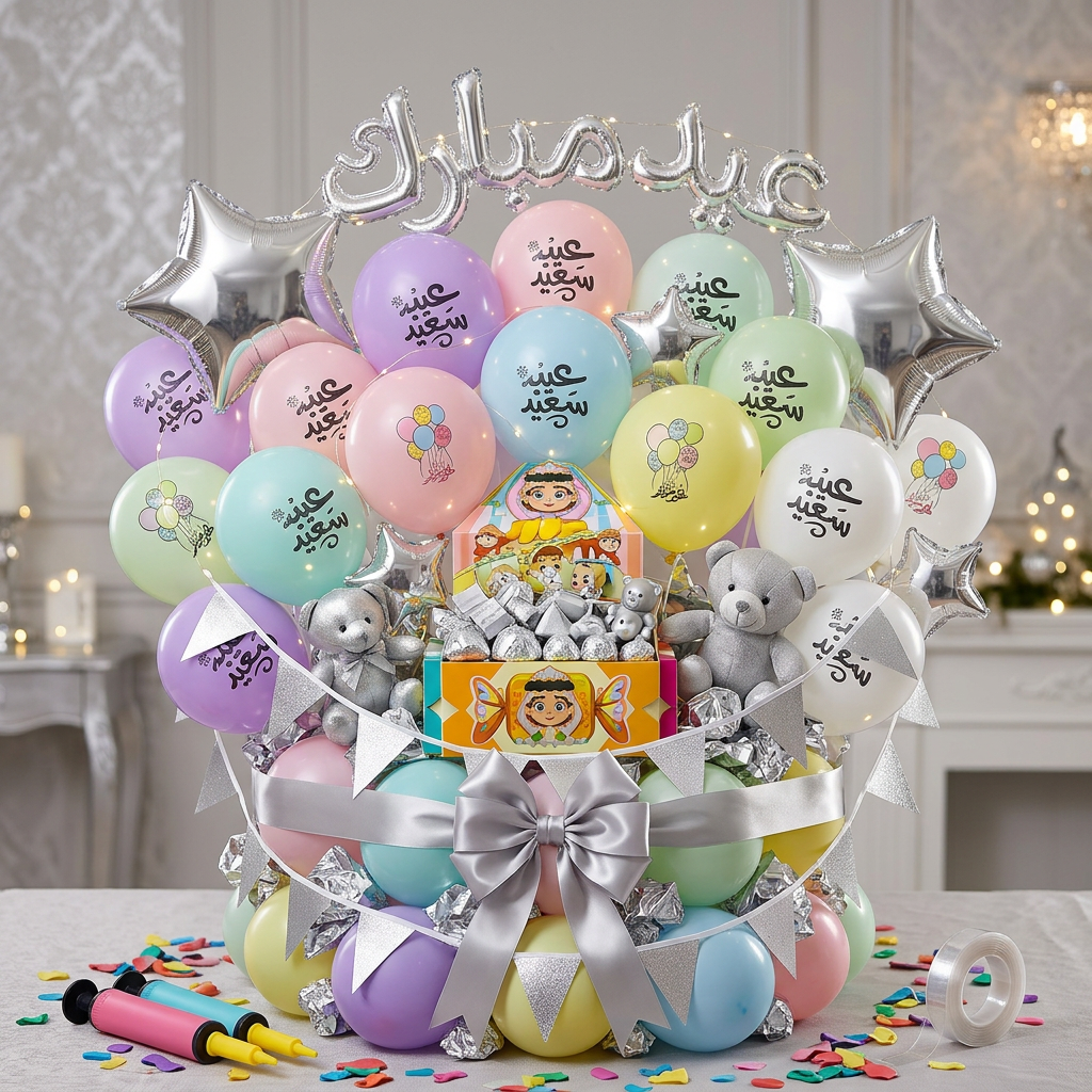 Silver Eid Al- Fitr package contains 80 pcs for kids full experience