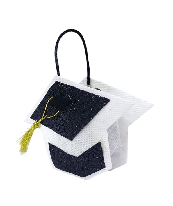 Bags made of reinforced fabric for graduation occasions, sweets and small gifts, 12 pieces    measuring 11.50CM×8CM