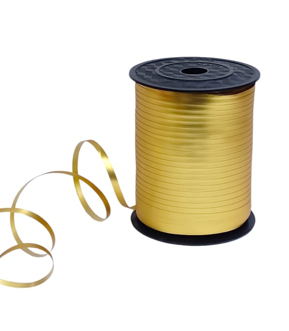 500 yards balloon ribbon, dark gold color