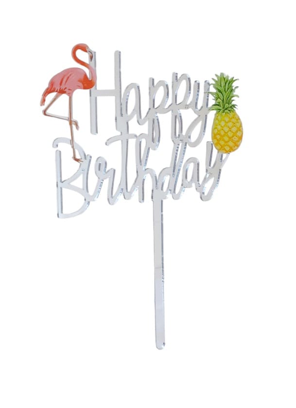 Acrylic cake decorations (Happy Birthday)