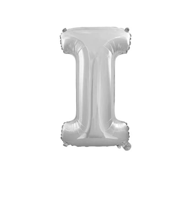 Foil letter balloon, 32 inches, silver color, 80 cm