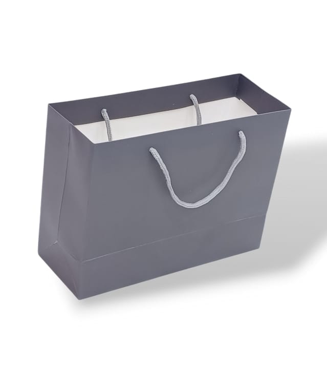 3-piece cardboard gift bags in strong gray Size 26×12×32CM