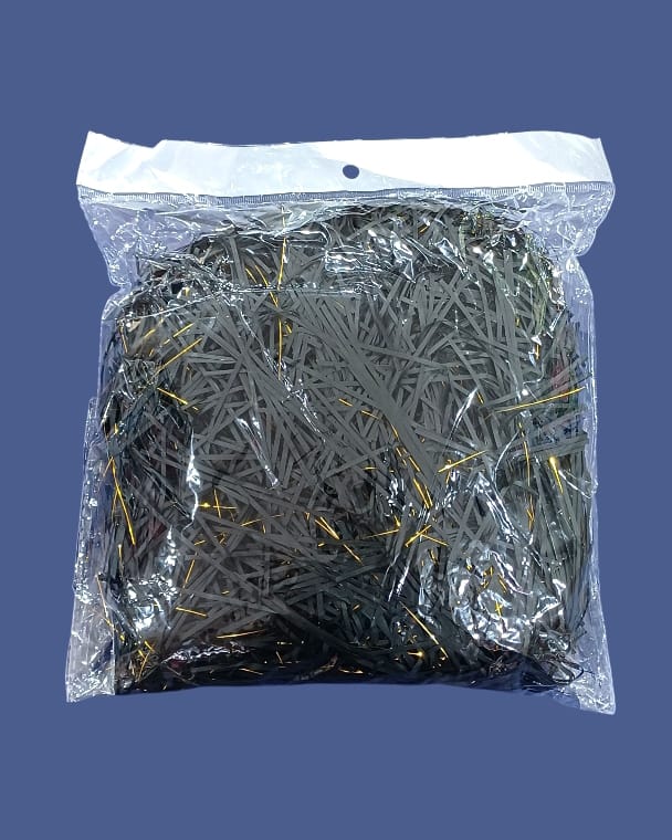 Shredded paper gift filler for filling gift boxes, gift baskets and bags, 100 grams