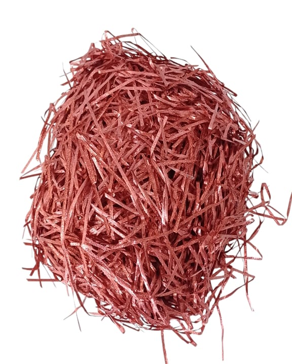 Shredded paper gift filler for filling gift boxes, gift baskets and bags, 100 grams