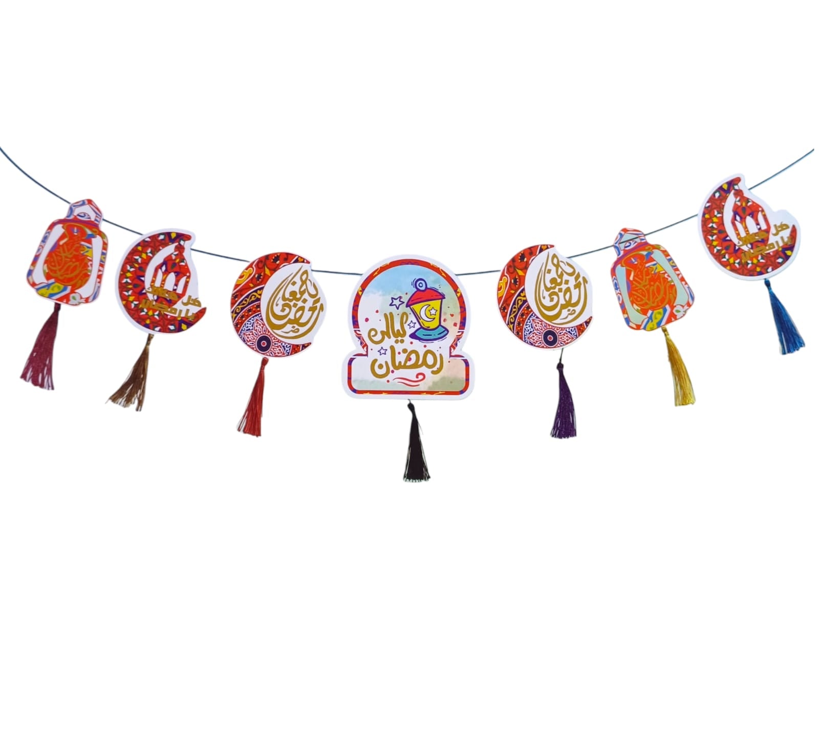 Ramadan decoration banner, 7 pieces, 5 meters long,