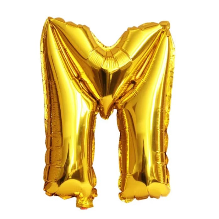 Foil letter balloon, 32 inches, gold color, 80 cm