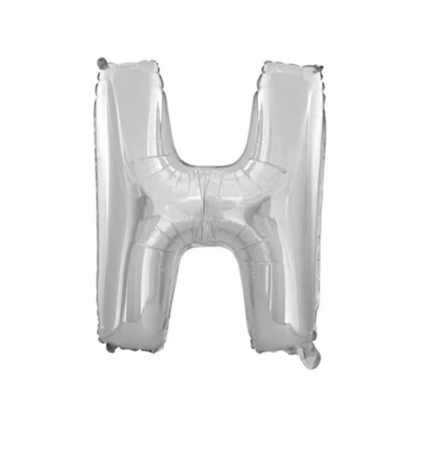 Foil letter balloon, 32 inches, silver color, 80 cm