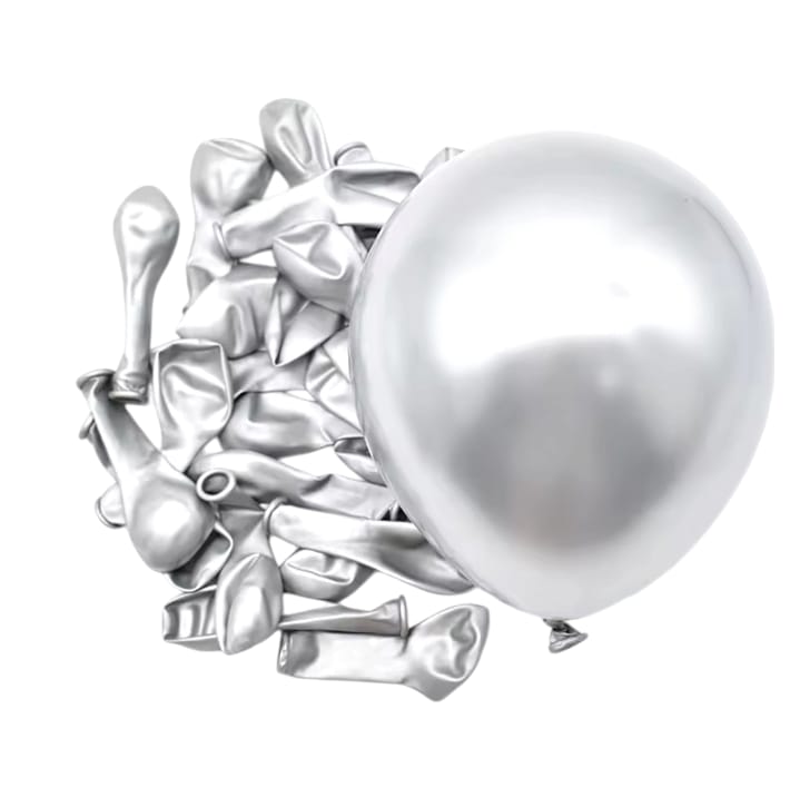 100pcs chrome balloon 12 inch silver