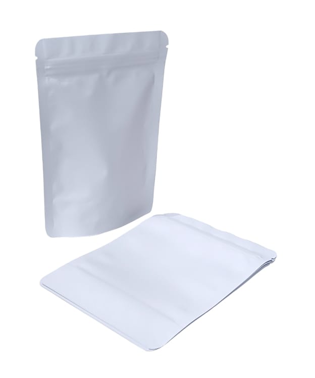 Pack of 12 resealable white foil storage bags13CM ×8.50CM