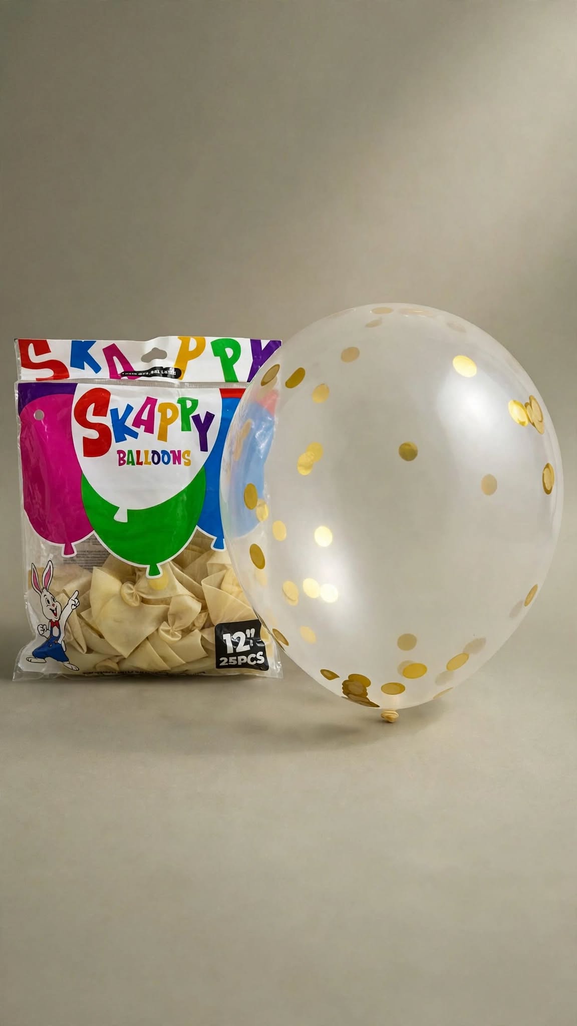 Sequin-filled balloons, 25 pieces, 12-inch size