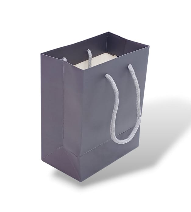 6-piece cardboard gift bags in strong gray Size 12×7×15CM