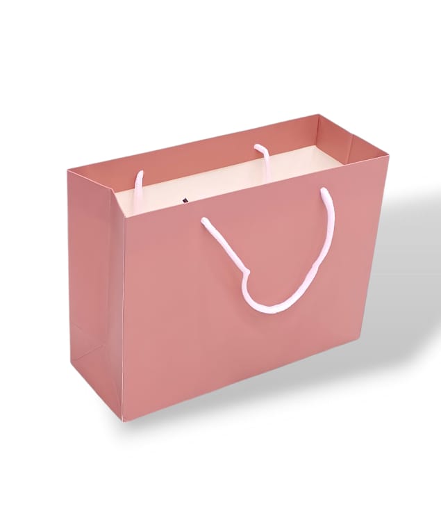 Pink 3-piece carton gift bag Size 26×12×32CM